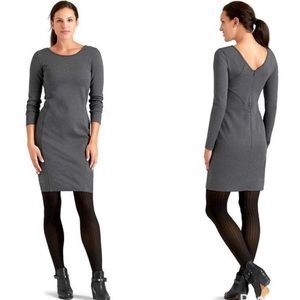 Athleta Illusion heather grey long sleeve dress S